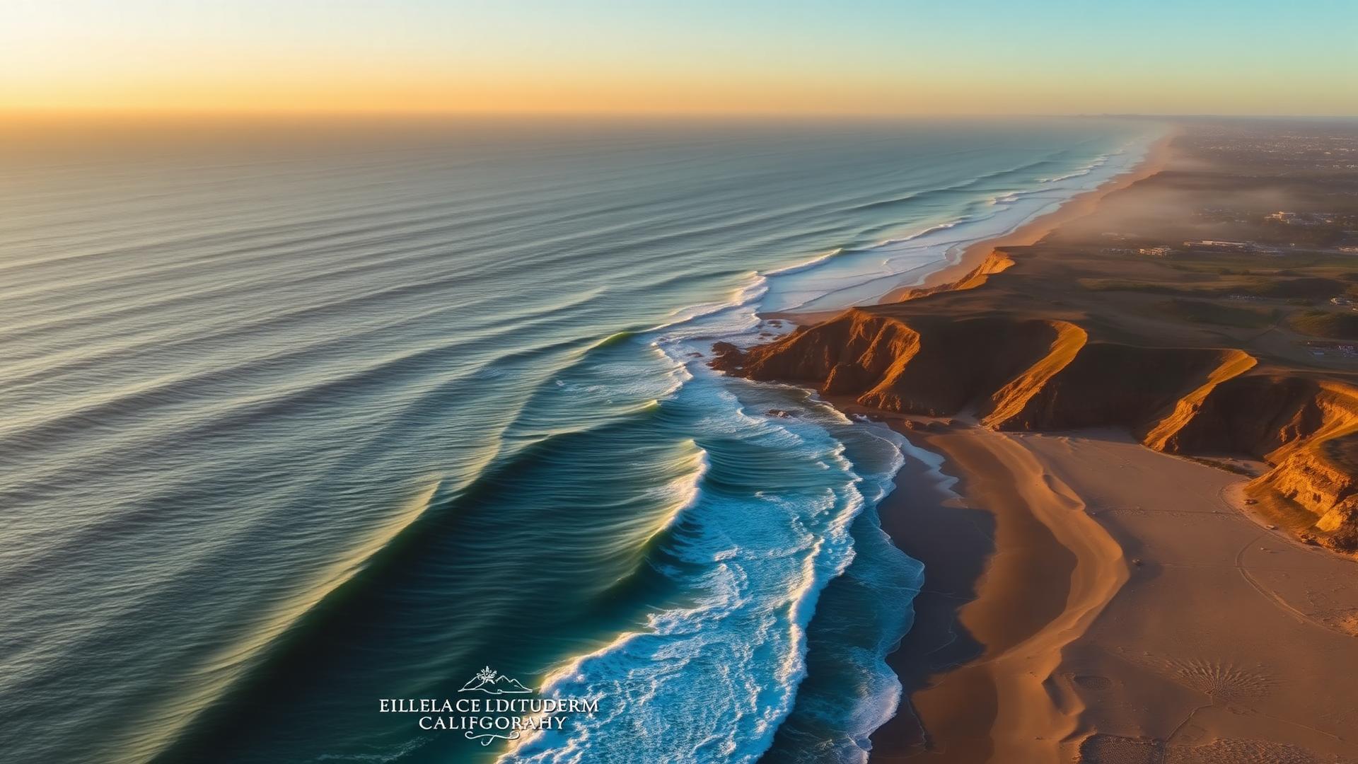 Aerial view of the Encinitas coastline